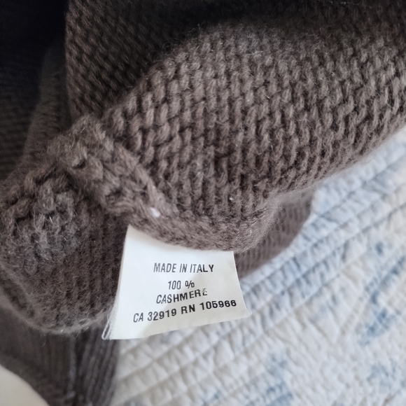 MARLOWE 100% Cashmere Brown Thick Knit Sweater XS - Picture 5 of 5